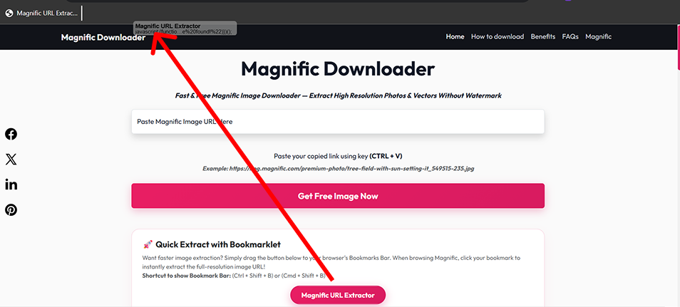 Drag and Drop Bookmarklet to Bookmarks Bar